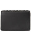 Intrecciato Leather Card Wallet Black - BOTTEGA VENETA - BALAAN 3