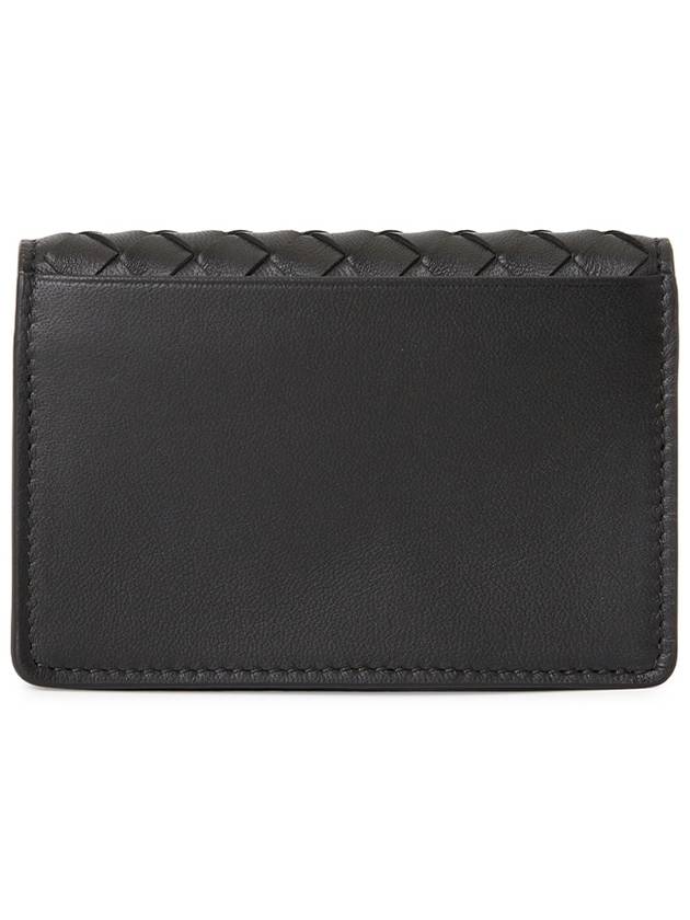 Intrecciato Leather Card Wallet Black - BOTTEGA VENETA - BALAAN 3