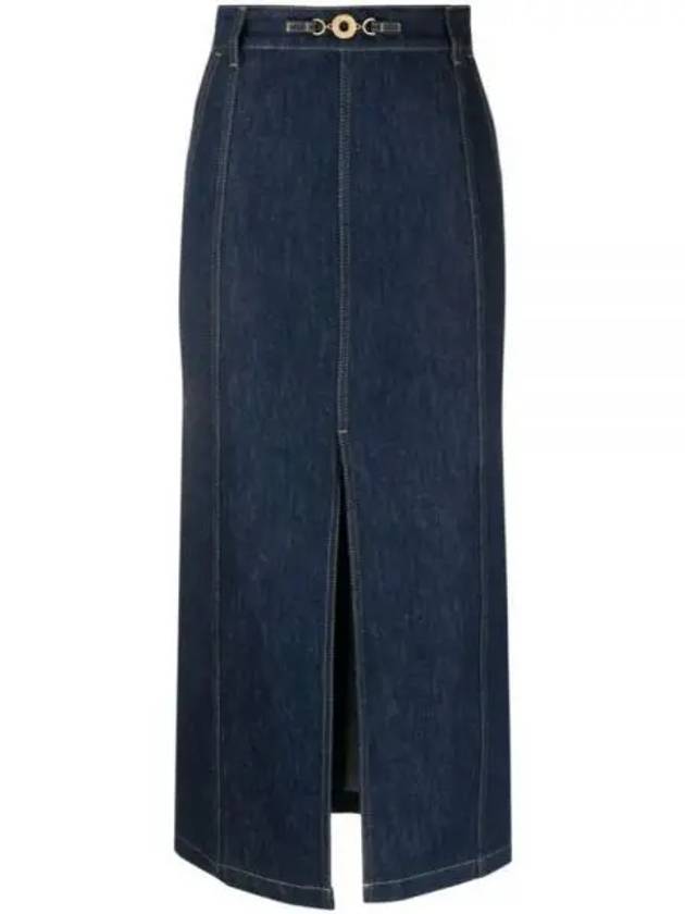 Denim Long H-Line Skirt Blue - PATOU - BALAAN 2