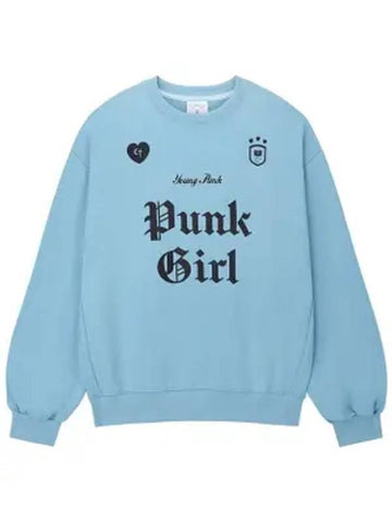 Punk Girl Sweatshirt Blue - CLUT STUDIO - BALAAN 1