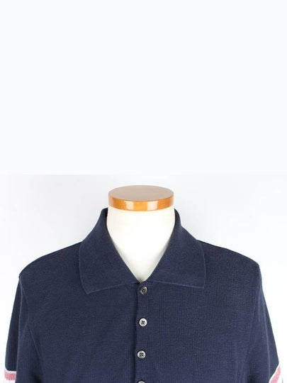 Trimmed textured cotton collar 2 - THOM BROWNE - BALAAN 2