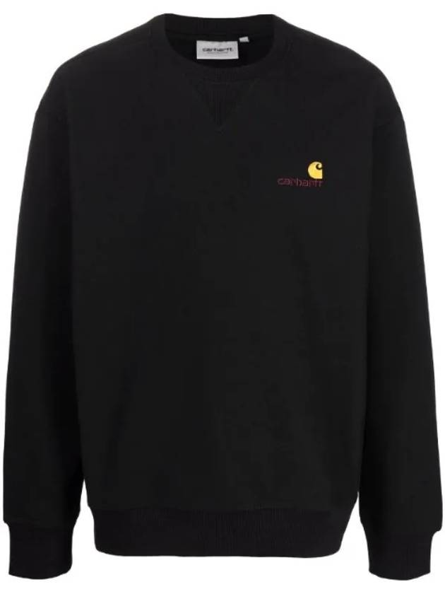 American Script Cotton Blend Sweatshirt Black - CARHARTT WIP - BALAAN 1