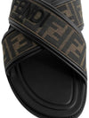 FF Logo Slipper Brown - FENDI - BALAAN 6