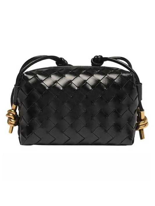 Intrecciato Loop Camera Mini Shoulder Bag Black - BOTTEGA VENETA - BALAAN 1