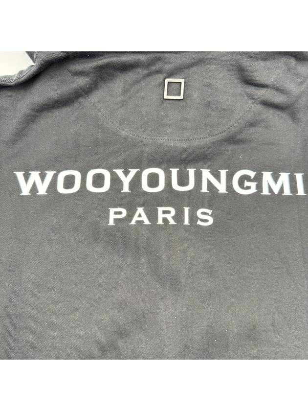 Back Logo Cotton Hoodie Black - WOOYOUNGMI - BALAAN 5