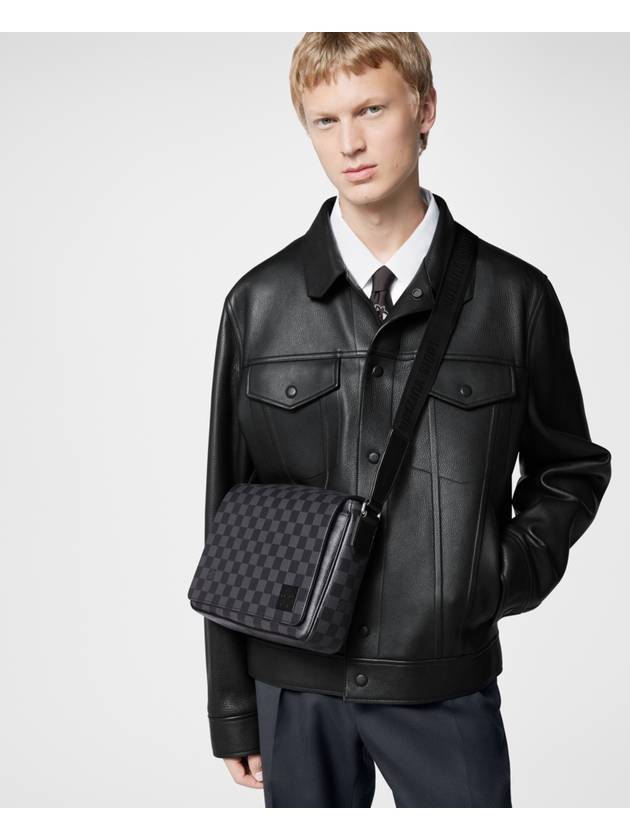 District PM Damier Graphite Coated Canvas Messenger Bag Black - LOUIS VUITTON - BALAAN 6