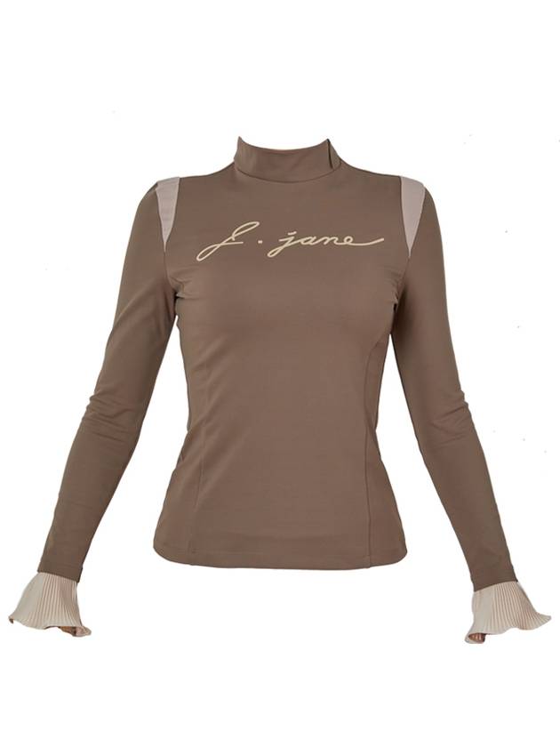 golf wear pleated cuffs T-shirt Pleats cuffs T-shirts Brown - J JANE - BALAAN 2