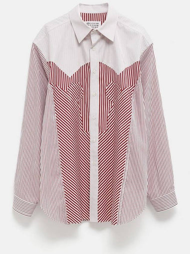 Yoke Stripe Cotton Shirt - MAISON MARGIELA - BALAAN 1