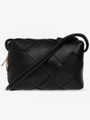 Cassette Intrecciato Small Cross Bag Black - BOTTEGA VENETA - BALAAN 3