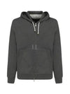 Tech Cotton Zip-Up Hoodie Dark Grey - BRUNELLO CUCINELLI - BALAAN 2