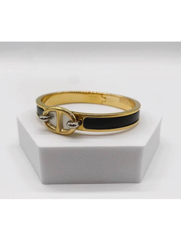 Mini Clic Chaine D'Ancre Bracelet Gold Noir - HERMES - BALAAN 5