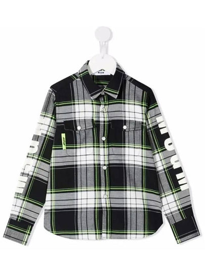 Kids Plate Check Shirt MS027902 200 - MSGM - BALAAN 2