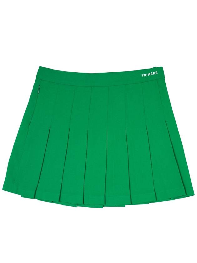 Women's Tennis Pleats Skirt Green - TRIMERE - BALAAN 3