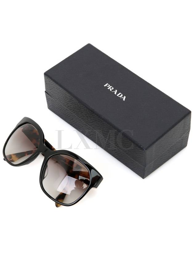 Sunglasses Black Leopard Triangle Logo SPR10R - PRADA - BALAAN 8