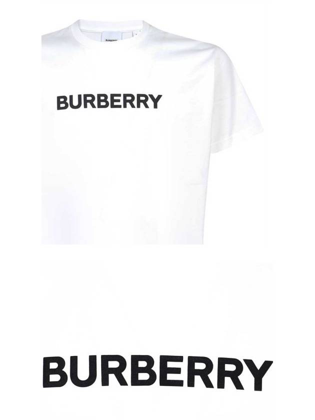 logo print cotton short sleeve t-shirt white - BURBERRY - BALAAN 6