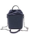 5AC Number Logo Texture Leather Bucket Bag Blue - MAISON MARGIELA - BALAAN.