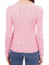 Women's Embroidered Logo Knit Top Pink - POLO RALPH LAUREN - BALAAN 4