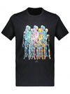 Color Skeleton Printing Short Sleeve T-Shirt Black - PAUL SMITH - BALAAN 1