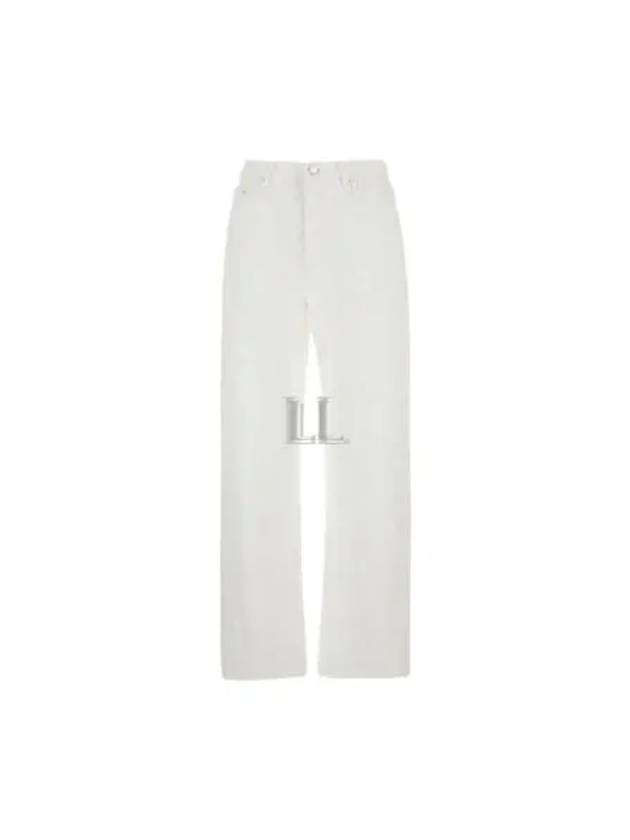 Twisted Seam Denim Straight Jeans Off White - TOTEME - BALAAN 2