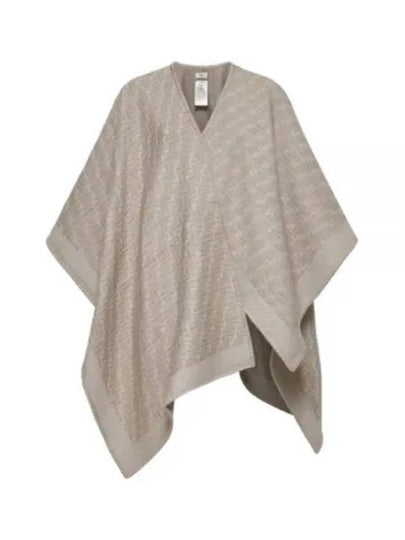 Wool Cashmere Poncho Beige - FENDI - BALAAN 2