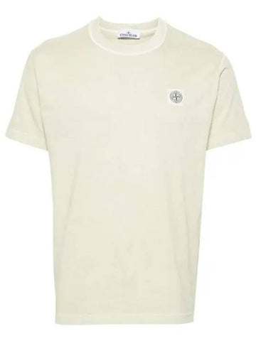 Organic Cotton Short Sleeve T-Shirt Pistachio - STONE ISLAND - BALAAN 1