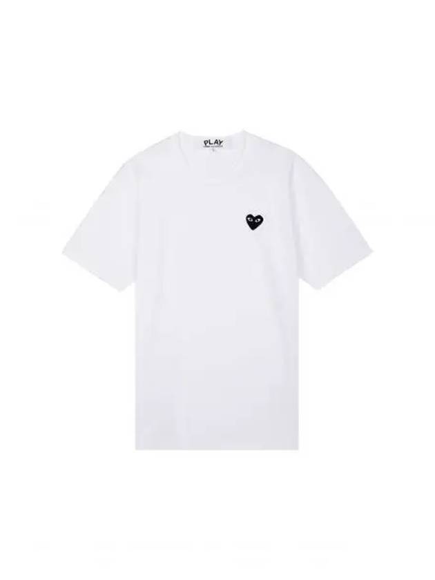 Black Heart Wappen Short Sleeve T-Shirt White - COMME DES GARCONS - BALAAN 2