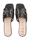 Horsebit Mule Black - GUCCI - BALAAN.