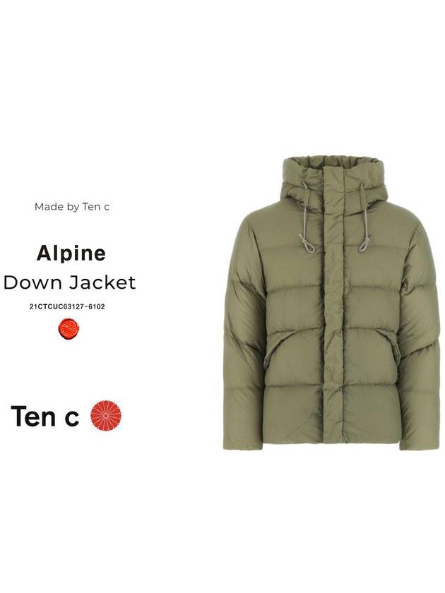 Alpine Down Polyamide Padding Khaki - TEN C - BALAAN 3