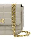 Monochrome Matelasse Chain Shoulder Bag Beige - CELINE - BALAAN 5