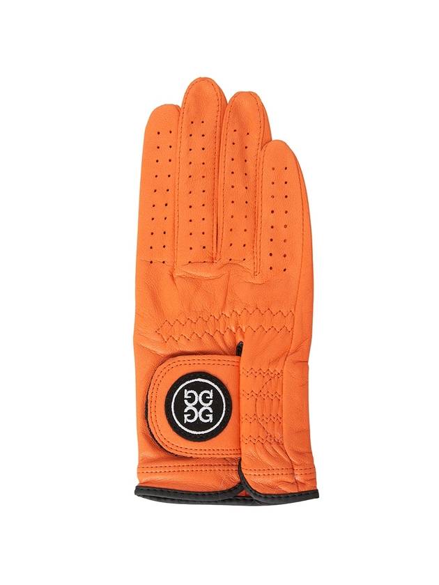 Circle GS Logo Leather Golf Gloves Tangerine - G/FORE - BALAAN 1