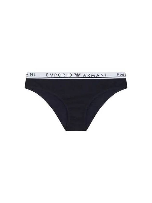 UNDERWEAR Women's Thin Logo Banding Cotton Briefs Black 271632 - EMPORIO ARMANI - BALAAN 1