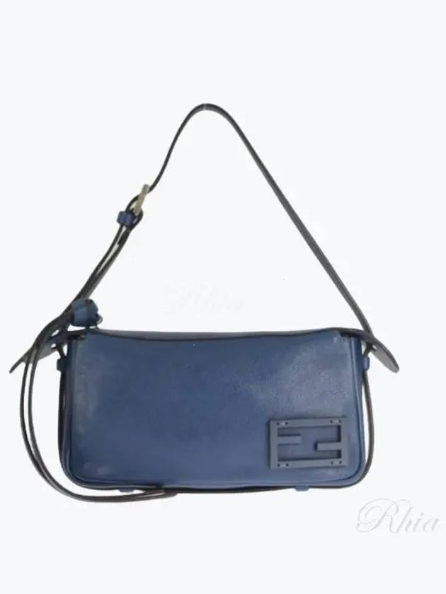 Simply Mini Leather Shoulder Bag Blue - FENDI - BALAAN 2