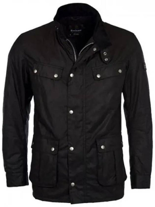 Duke Wax Button Jacket Black - BARBOUR - BALAAN 2