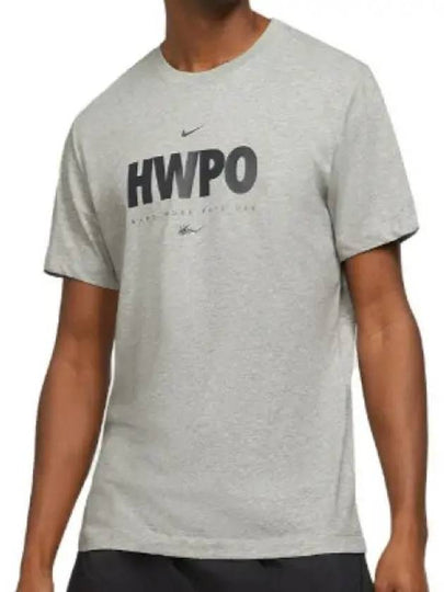 Dri-Fit HWPO Print Short Sleeve T-Shirt Grey - NIKE - BALAAN 2