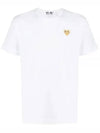 Small Gold Heart Wappen Short Sleeve T-Shirt White P1 T216 4 - COMME DES GARCONS - BALAAN 2