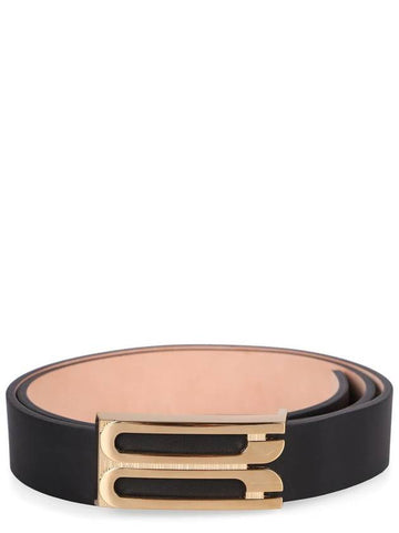 Victoria Beckham Logo Buckle Leather Belt - VICTORIA BECKHAM - BALAAN 1