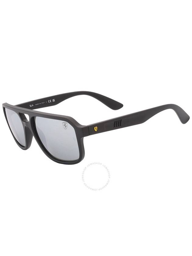 Ray Ban Scuderia Ferrari Silver Mirror Navigator Unisex Sunglasses RB4414M F68430 58 - RAY-BAN - BALAAN 3