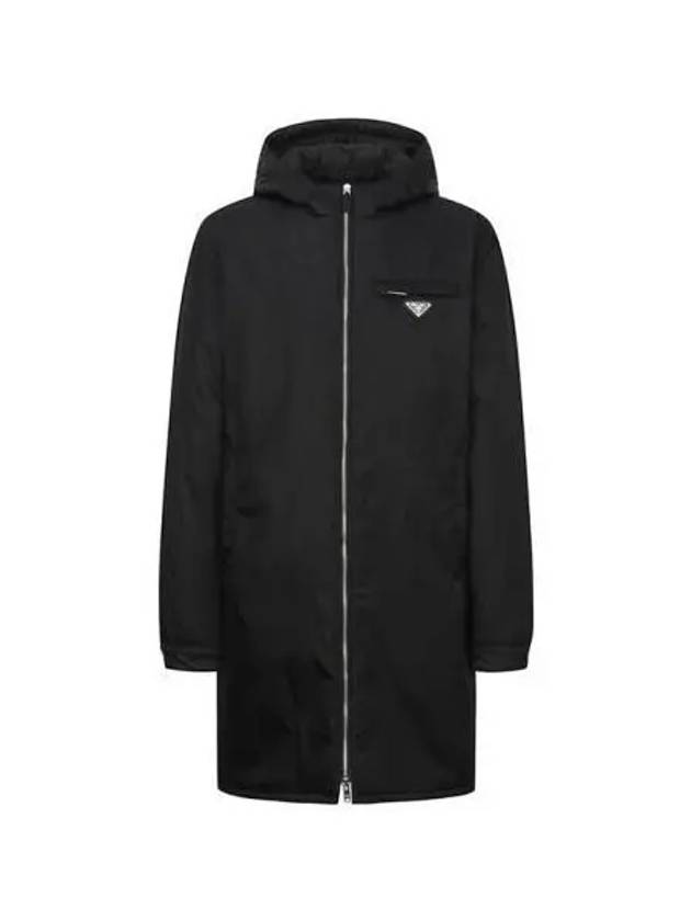 Coat triangle logo re nylon zip up black - PRADA - BALAAN 1