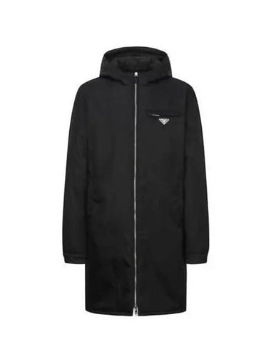 Coat triangle logo re nylon zip up black - PRADA - BALAAN 1