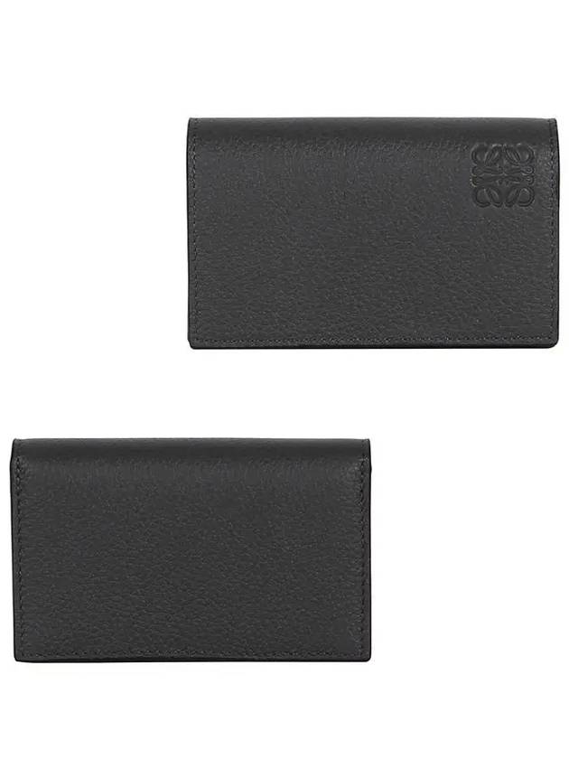 Logo Soft Grained Calfskin Card Wallet Anthracite - LOEWE - BALAAN 2