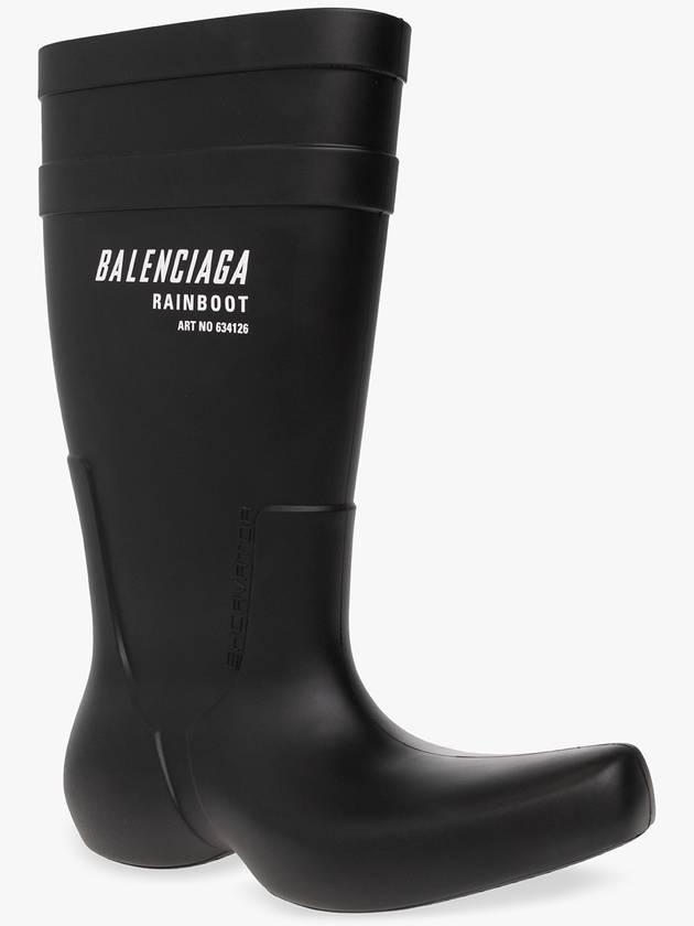 Explorator Logo Rain Boots Black - BALENCIAGA - BALAAN 5