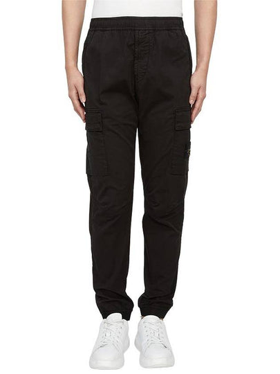 Banding Waist Tapered Cargo Straight Pants Black - STONE ISLAND - BALAAN 2