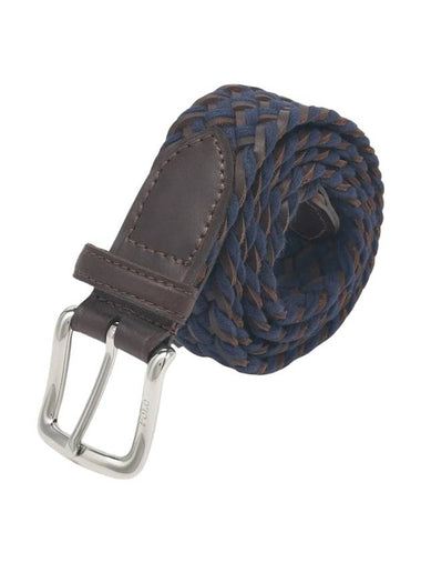 Braided Leather Cotton Belt - POLO RALPH LAUREN - BALAAN 1