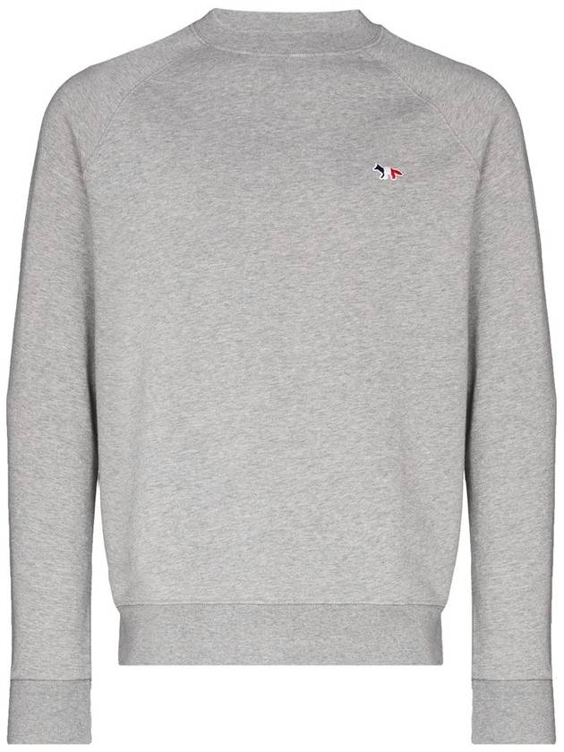 Tricolor Fox Patch Sweatshirt Gray Melange - MAISON KITSUNE - BALAAN 4