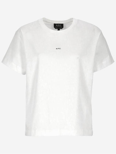 Jade Logo Short Sleeve T-Shirt White - A.P.C. - BALAAN 2