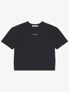 Paris Embroidered Logo Boxy Short Sleeve T-Shirt Black - MAISON KITSUNE - BALAAN 2