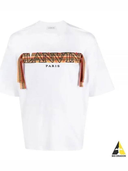 RMTS0026J198 01 Logo embroidered short sleeve t shirt - LANVIN - BALAAN 1