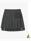 Women's 4 Bar Stripe Pleats Skirt Grey - THOM BROWNE - BALAAN 2