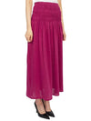 Tinoa Elastic Linen Long A-Line Skirt Purple - VANESSA BRUNO - BALAAN 4