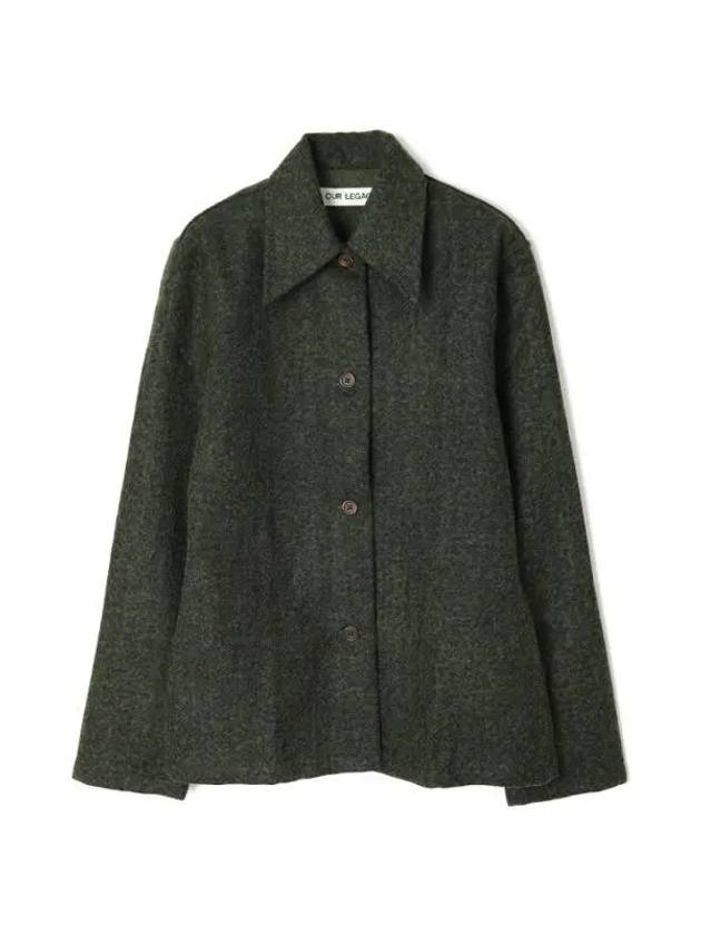 SANCTUARY SHIRT Black Moss Fuzz Wool W4236SM Sanctuary Shirt - OUR LEGACY - BALAAN 1